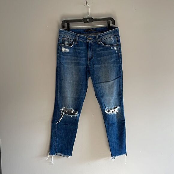 Joe's Jeans Slim Crop Distressed Raw Hem Mid-Rise | SZ 27 - Picture 4 of 16
